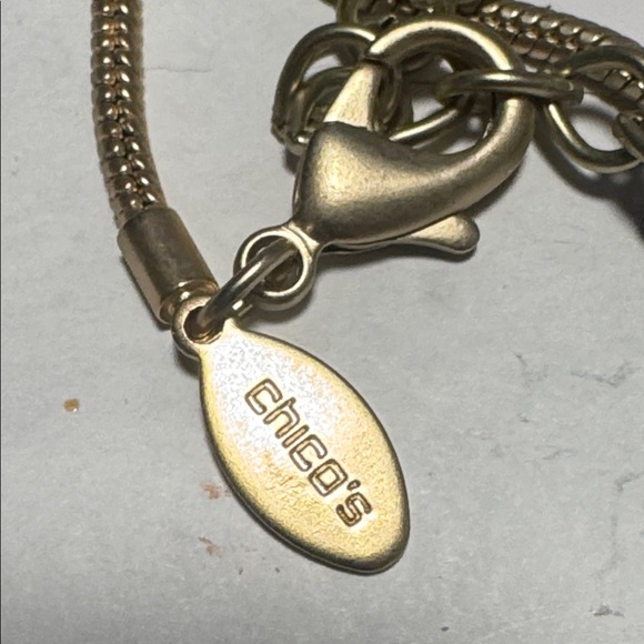 Chico’s Noelle Gold Tone Statement Necklace . (BR444) - Picture 8 of 10